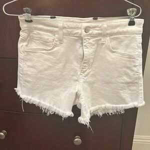 Joe’s jeans white denim cut off shorts. Size 26
